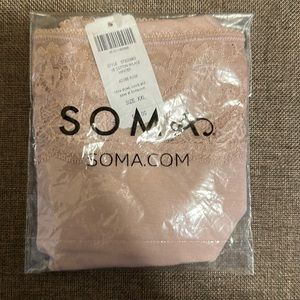 NWT Soma Vanishing Edge Cotton with Lace Hipster.